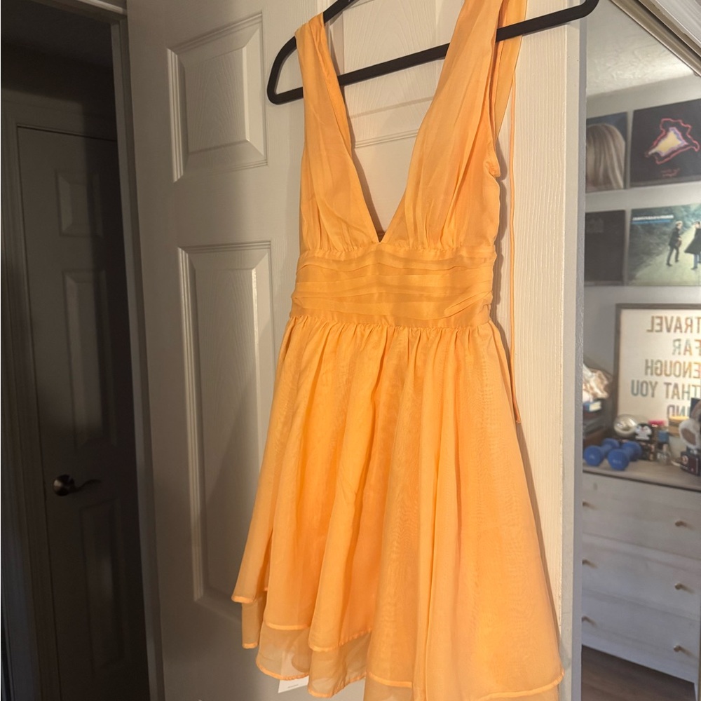 Abercrombie & Fitch Peach Backless Dress